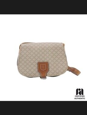Vintage Celine Macadam Coated Canvas Saddle Bag